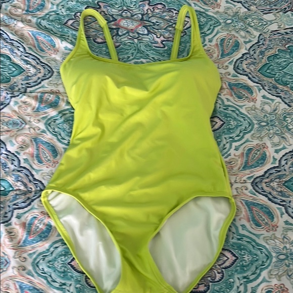 Michael Kors lime color corset back swimsuit - Picture 2 of 7